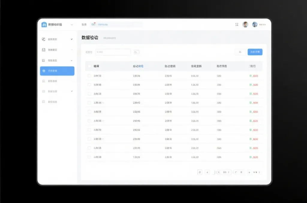 简洁的数据校验界面，表格与脚本结果并排对比，体现自动核对与更新流程